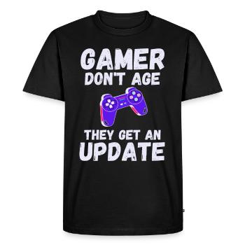 Les joueurs ne vieillissent pas ils obtiennent une mise à jour Jeux - T-shirt Premium bio Homme - noir - Devant - Nico (187cm)