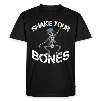 Secouez votre squelette osseux en disant Lusitg - T-shirt Premium bio Homme - noir - Devant - Nico (187cm)