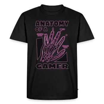 Anatomy of a Gamer Funny - Men's Premium Organic T-Shirt - black - Front - Nico (187cm)