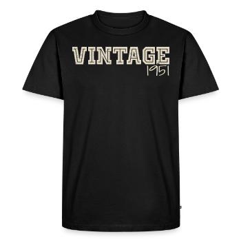 Vintage 1951 Original 1951 Rétro 1951 Cadeau 1951 - T-shirt Premium bio Homme - noir - Devant - Nico (187cm)