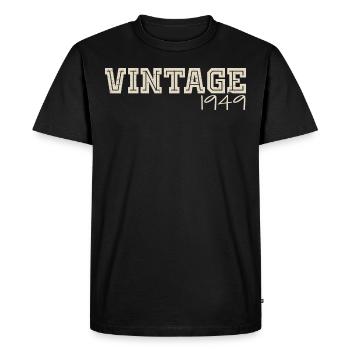 Vintage 1949 Original 1949 Rétro 1949 Cadeau 1949 - T-shirt Premium bio Homme - noir - Devant - Nico (187cm)