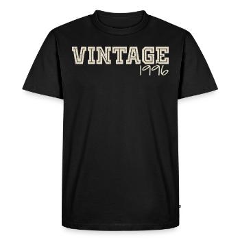 Vintage 1996 Original 1996 Rétro 1996 Cadeau 1996 - T-shirt Premium bio Homme - noir - Devant - Nico (187cm)