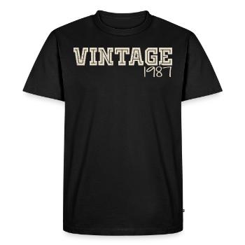 Vintage 1987 Original 1987 Rétro 1987 Cadeau 1987 - T-shirt Premium bio Homme - noir - Devant - Nico (187cm)