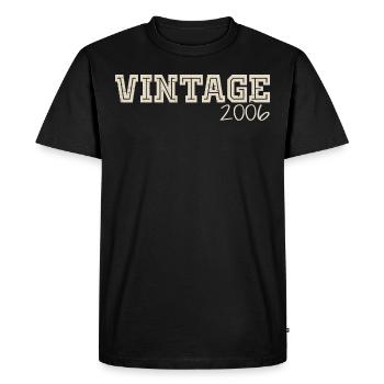 Vintage 2006 Original 2006 Retro 2006 Gift 2006 - Men's Premium Organic T-Shirt - black - Front - Nico (187cm)