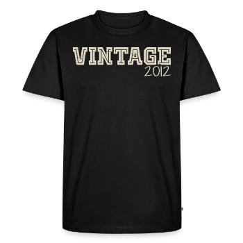 Vintage 2012 Original 2012 Rétro 2012 Cadeau 2012 - T-shirt Premium bio Homme - noir - Devant - Nico (187cm)