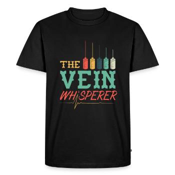Phléologie Phlédologie The Vein Whisperer - T-shirt Premium bio Homme - noir - Devant - Nico (187cm)