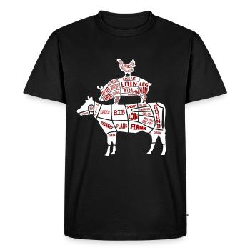 Grillen Fleischteile Huhn Schwein Rind - Männer Premium Bio T-Shirt - Schwarz - Vorne - Nico (187cm)