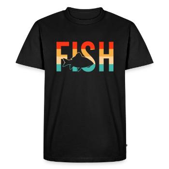 Fish fish - Men's Premium Organic T-Shirt - black - Front - Nico (187cm)