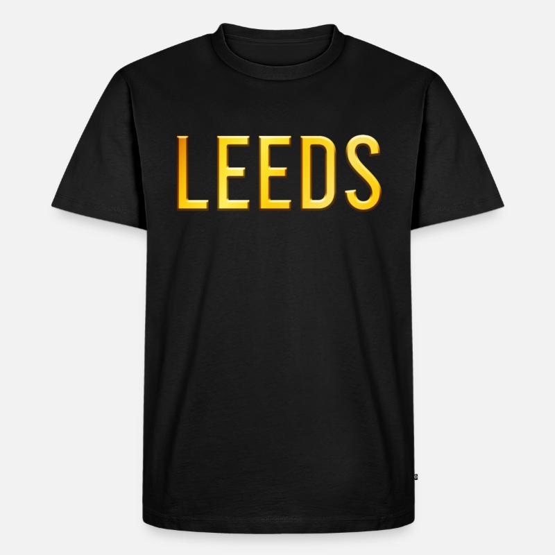 Leeds - Männer Premium Bio T-Shirt - Schwarz