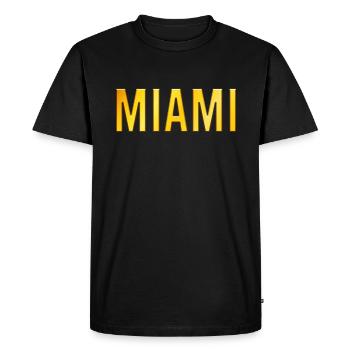 Miami - Männer Premium Bio T-Shirt - Schwarz - Vorne - Nico (187cm)