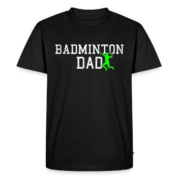 papa badminton - T-shirt Premium bio Homme - noir - Devant - Nico (187cm)