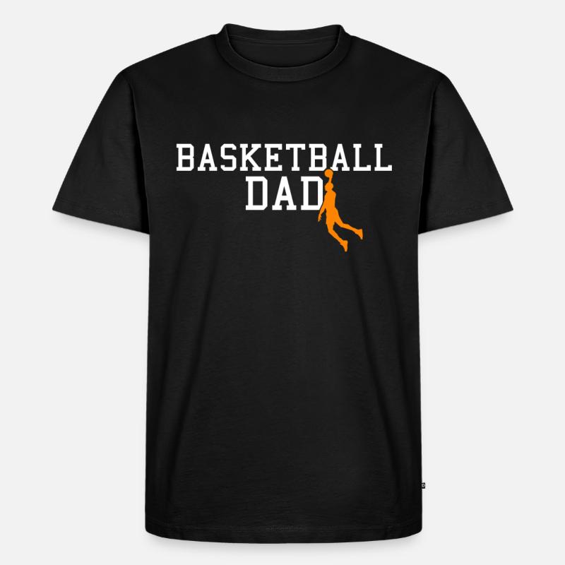 basketball dad - Männer Premium Bio T-Shirt - Schwarz