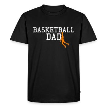 basketball dad - Men's Premium Organic T-Shirt - black - Front - Nico (187cm)