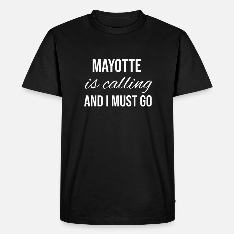 Mayotte - Männer Premium Bio T-Shirt - Schwarz