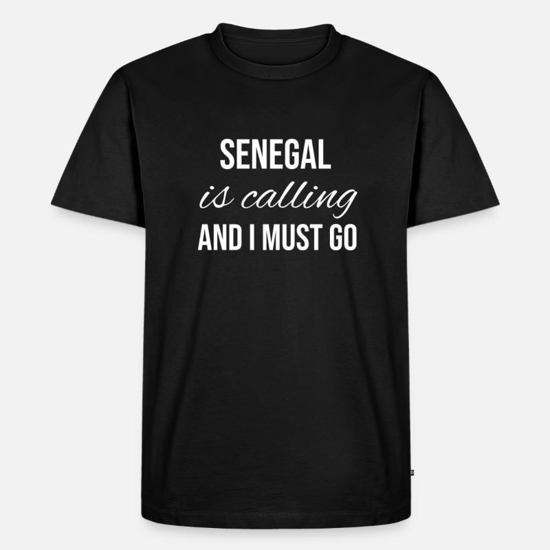 Senegal - Männer Premium Bio T-Shirt - Schwarz