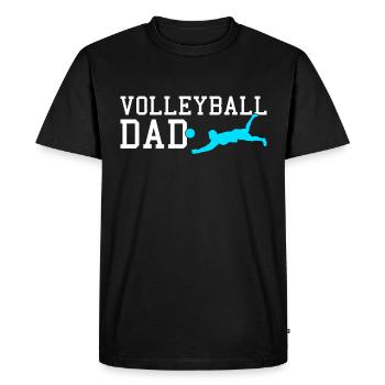 Papa volley-ball - T-shirt Premium bio Homme - noir - Devant - Nico (187cm)