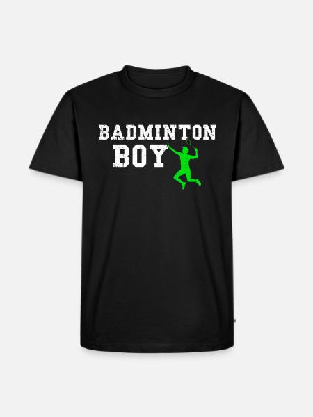 badminton boy - Men's Premium Organic T-Shirt - black