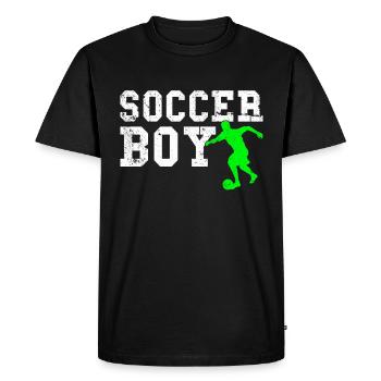 soccer boy - Men's Premium Organic T-Shirt - black - Front - Nico (187cm)