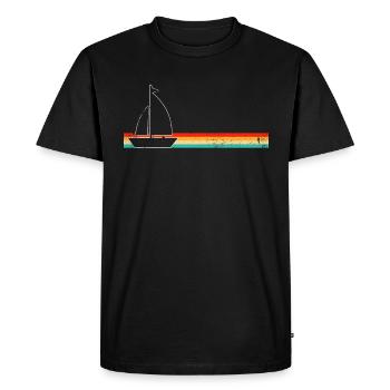 Sailing Retro - Men's Premium Organic T-Shirt - black - Front - Nico (187cm)