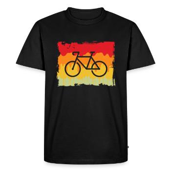 Bicycle Retro - Men's Premium Organic T-Shirt - black - Front - Nico (187cm)