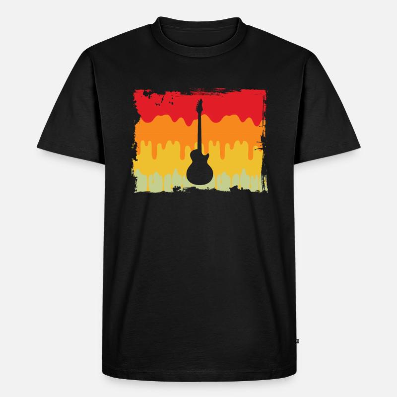 Rock retro - Männer Premium Bio T-Shirt - Schwarz
