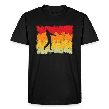 Golf Rétro - T-shirt Premium bio Homme - noir - Devant - Nico (187cm)