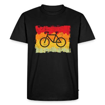Bicycle Retro - Men's Premium Organic T-Shirt - black - Front - Nico (187cm)