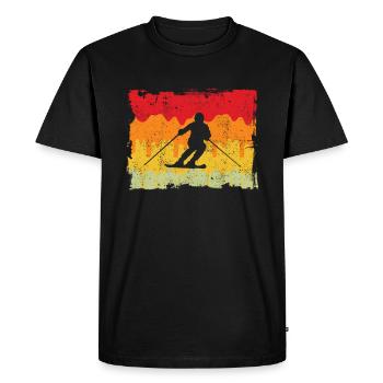 Ski Retro - Men's Premium Organic T-Shirt - black - Front - Nico (187cm)