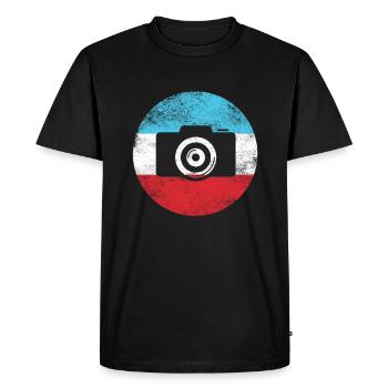 Photographie rétro pour photographe Appareil photo vintage - T-shirt Premium bio Homme - noir - Devant - Nico (187cm)