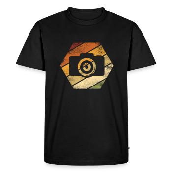 Photographie rétro pour photographe Appareil photo vintage - T-shirt Premium bio Homme - noir - Devant - Nico (187cm)