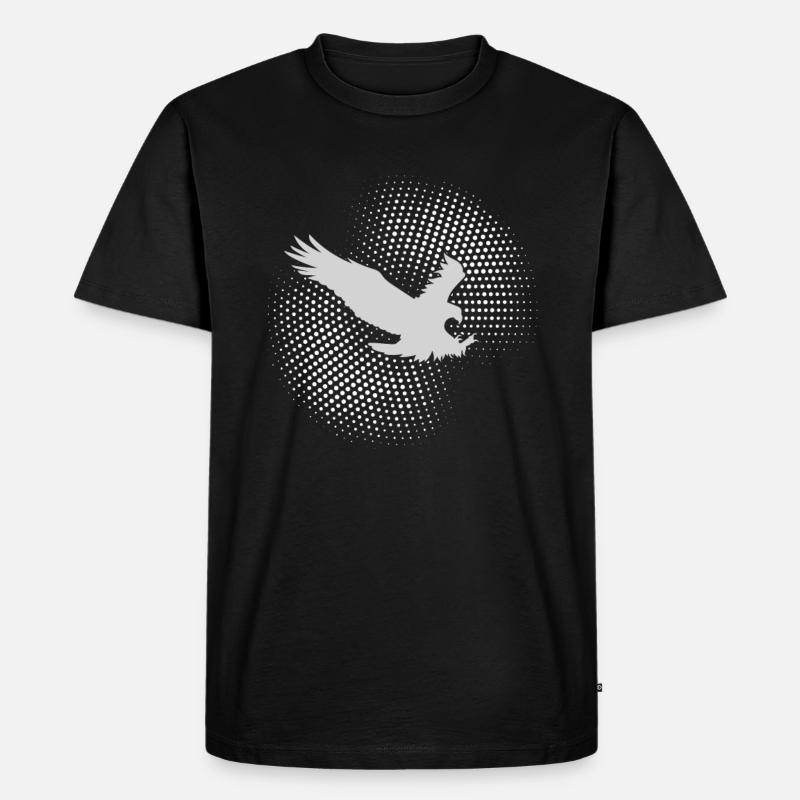 Adler - Männer Premium Bio T-Shirt - Schwarz