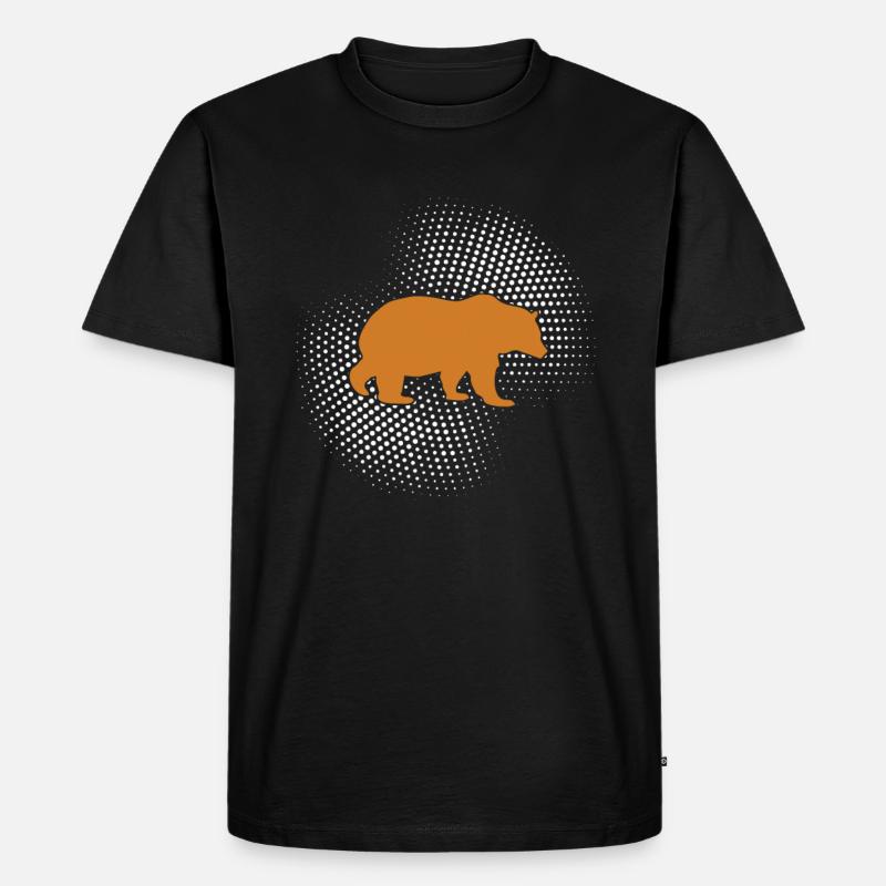 Bär - Männer Premium Bio T-Shirt - Schwarz