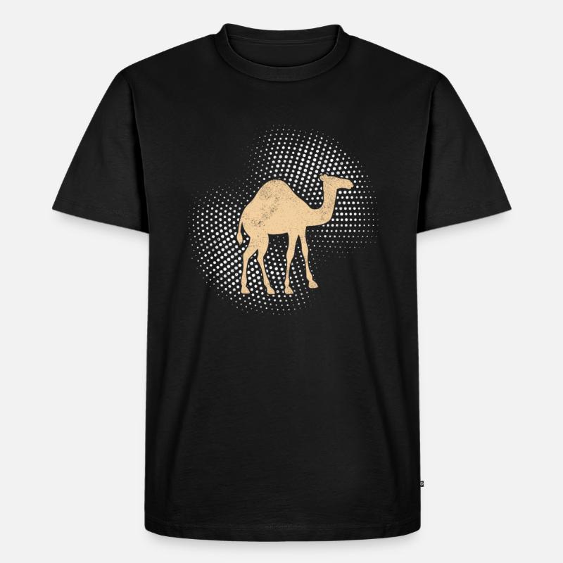 Kamel Dromedar - Männer Premium Bio T-Shirt - Schwarz