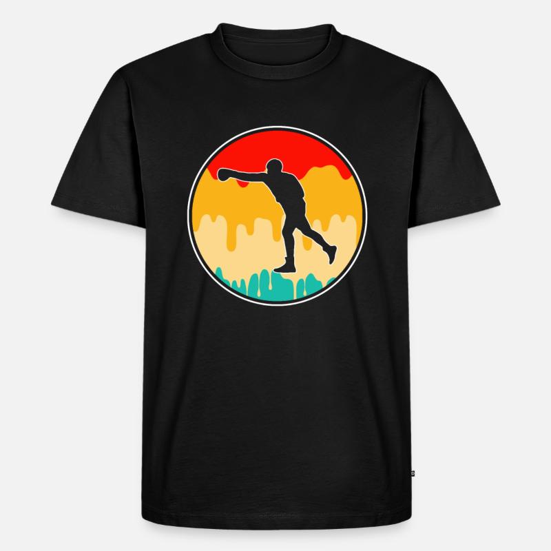 Boxen Retro Logo - Männer Premium Bio T-Shirt - Schwarz