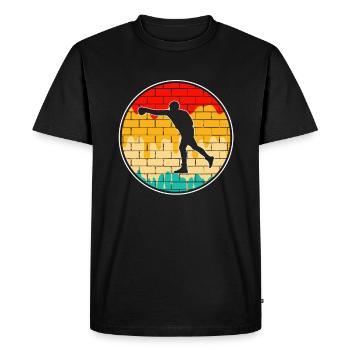 Boîtes Rétro Logo - T-shirt Premium bio Homme - noir - Devant - Nico (187cm)
