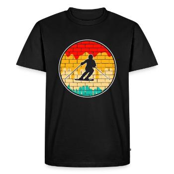 Ski Retro - Men's Premium Organic T-Shirt - black - Front - Nico (187cm)
