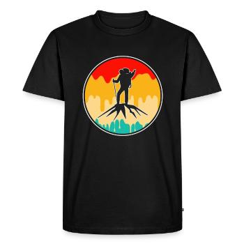 Mountaineering Retro - Men's Premium Organic T-Shirt - black - Front - Nico (187cm)