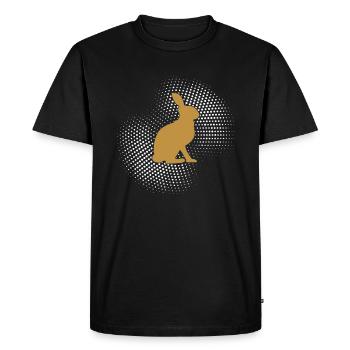 Hare - Men's Premium Organic T-Shirt - black - Front - Nico (187cm)