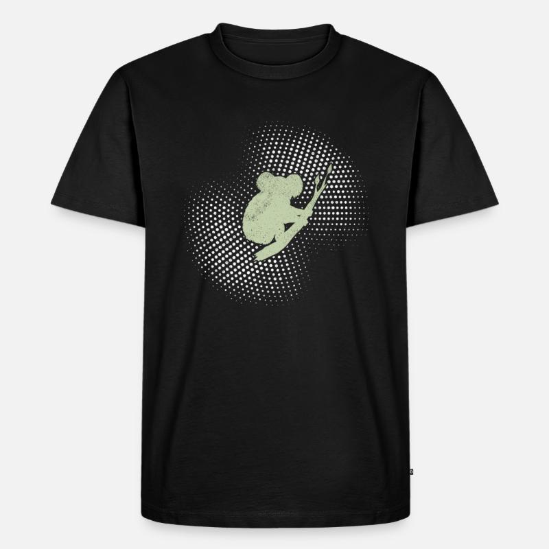 Koala - Männer Premium Bio T-Shirt - Schwarz
