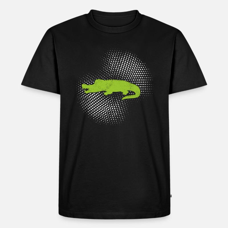 Krokodil - Männer Premium Bio T-Shirt - Schwarz