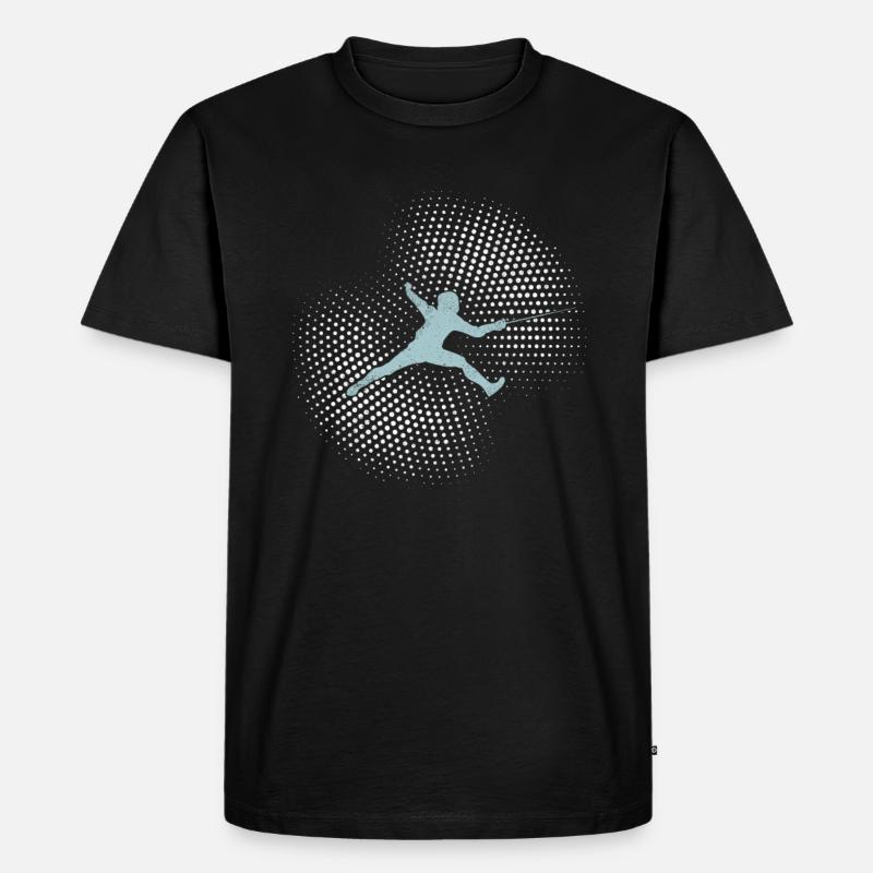 Fechten - Männer Premium Bio T-Shirt - Schwarz