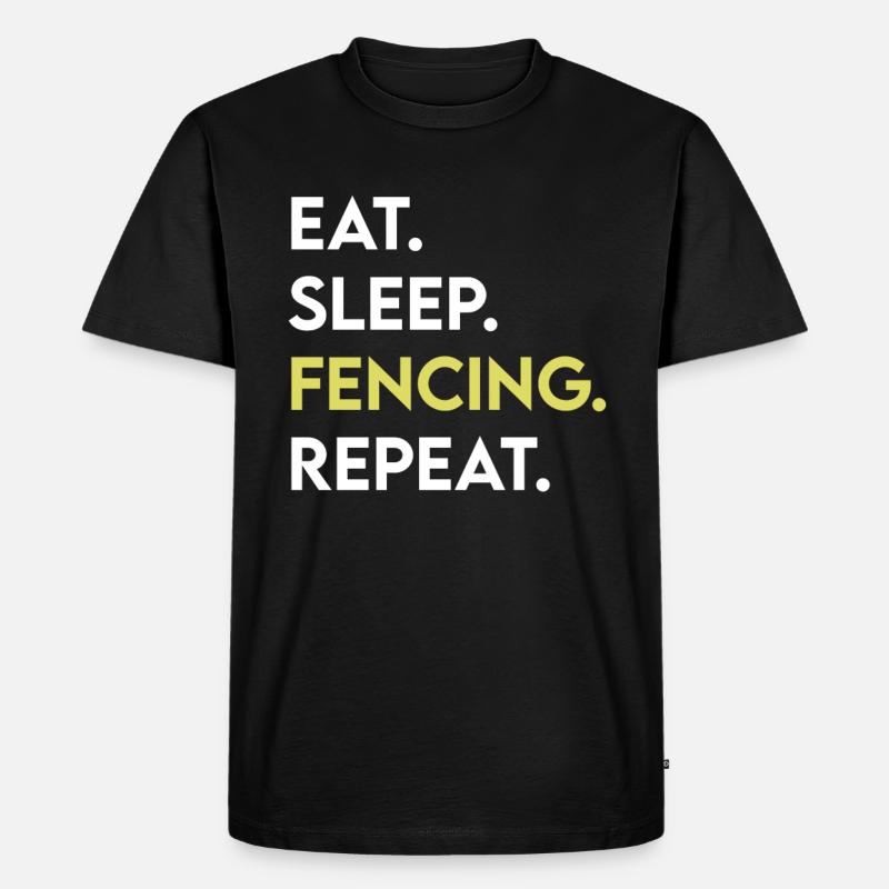 Fechten - Männer Premium Bio T-Shirt - Schwarz