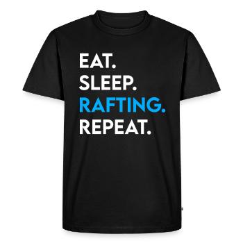 manger du sommeil rafting répéter - T-shirt Premium bio Homme - noir - Devant - Nico (187cm)