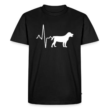 Battement de cœur de chien - T-shirt Premium bio Homme - noir - Devant - Nico (187cm)