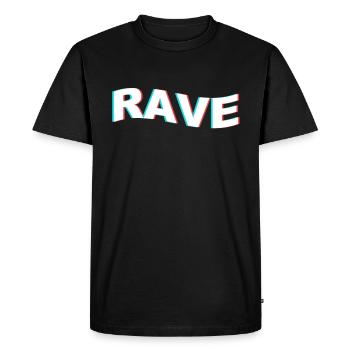 Rave Raver - Men's Premium Organic T-Shirt - black - Front - Nico (187cm)