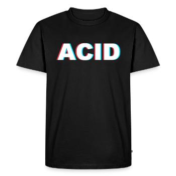 Techno Acide - T-shirt Premium bio Homme - noir - Devant - Nico (187cm)