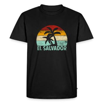 El Salvador Souvenir Palmiers Été Mer Plage - T-shirt Premium bio Homme - noir - Devant - Nico (187cm)