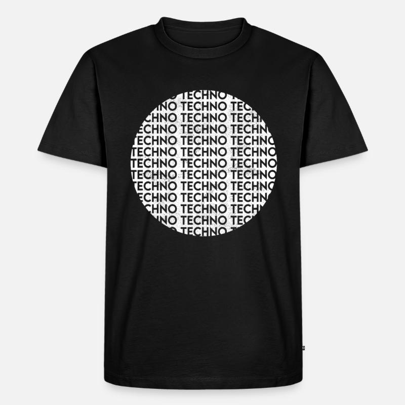 Techno - Männer Premium Bio T-Shirt - Schwarz