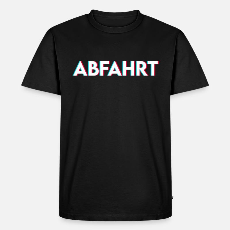 Techno feiern Party - Männer Premium Bio T-Shirt - Schwarz