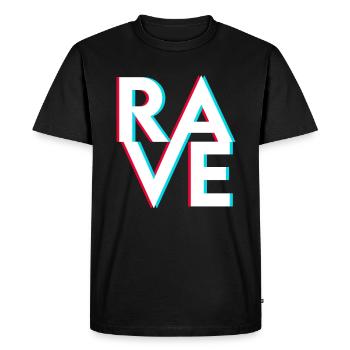 Rave Raver - Men's Premium Organic T-Shirt - black - Front - Nico (187cm)